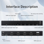 Measy MV4341 Splitter HDMI 4 ingressi 4K 30Hz