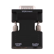 Convertitore HDMI femmina a VGA maschio con adattatore di uscita audio per proiettore, monitor, TV, HDMI to VGA+Audio
