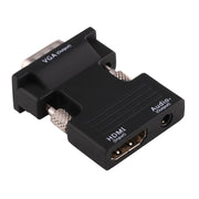 Convertitore HDMI femmina a VGA maschio con adattatore di uscita audio per proiettore, monitor, TV, HDMI to VGA+Audio