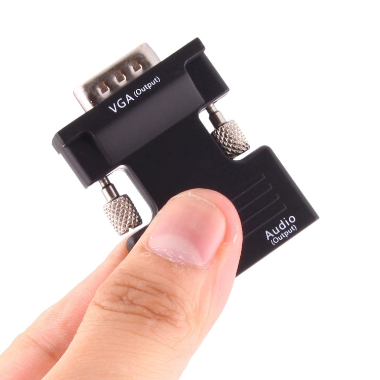 Convertitore HDMI femmina a VGA maschio con adattatore di uscita audio per proiettore, monitor, TV, HDMI to VGA+Audio