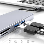 Adattatore HUB 8 in 1 USB-C Type-C con HDMI e VGA
