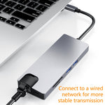Adattatore HUB 8 in 1 USB-C Type-C con HDMI e VGA