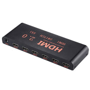 Switch HDMI 2.0 5X1 4K/60Hz con telecomando, spina europea, 5X1