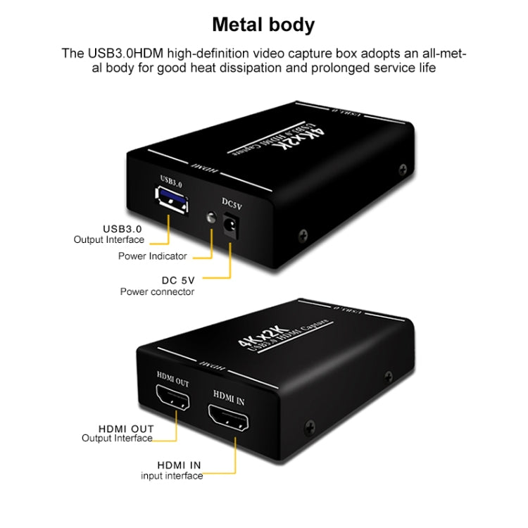 EC289 Scatola registratore di acquisizione video HD 4K HDMI USB 3.0, EC289