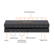 AIMOS AM-KM804 Interruttore USB 8 ingressi 4 uscite, AM-KM804
