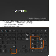 AIMOS AM-KM804 Interruttore USB 8 ingressi 4 uscite, AM-KM804