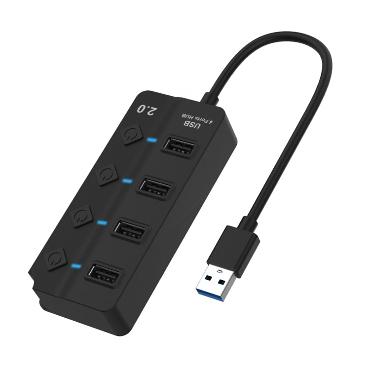 Onten 5301 USB 3.0 Maschio a 4 USB 2.0 Femmina Extender Splitter con Interruttore Indipendente, 5301