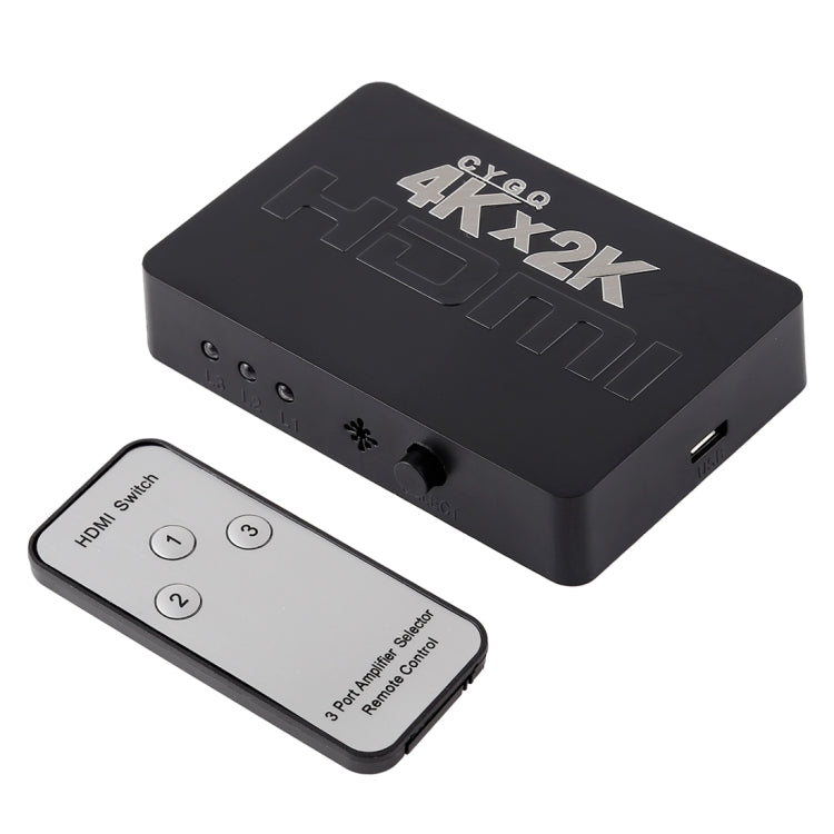 Switch HDMI 4K a 3 porte con telecomando, 3 Inputs to 1 output 4K