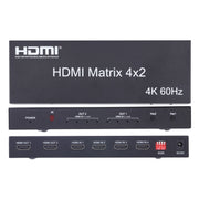 Switcher/splitter matrice HDMI 4x2 con telecomando, supporto ARC / MHL / 4Kx2K / 3D, 4 porte ingresso HDMI, 2 porte uscita HDMI, Support ARC / MHL / 4Kx2K / 3D