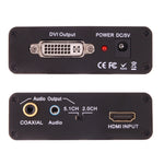 NEWKENG X5 HDMI a DVI con convertitore video con uscita coassiale audio da 3,5 mm, X5 HDMI to DVI with Audio