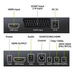 NEWKENG NK-8S SCART + HDMI a HDMI 720P / 1080P Convertitore video HD Adattatore Scaler Box, NK-8S SCART + HDMI to HDMI