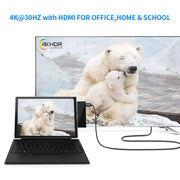 ROCKETEK SK-S4H 3 x USB 3.0 + HDMI + Lettore di schede di memoria SD/TF HUB Adattatore HDMI 4K, SK-S4H