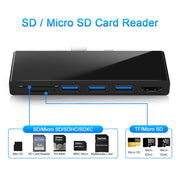 ROCKETEK SK-S4H 3 x USB 3.0 + HDMI + Lettore di schede di memoria SD/TF HUB Adattatore HDMI 4K, SK-S4H