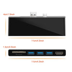 ROCKETEK SK-S5H 3 x USB 3.0 + HDMI + Lettore di schede di memoria SD/TF HUB Adattatore HDMI 4K, SK-S5H