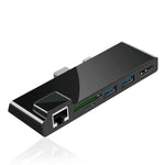 ROCKETEK SK-S5HL RJ45 + 2 x USB 3.0 + HDMI + Lettore di schede di memoria SD/TF HUB Adattatore HDMI 4K, SK-S5HL