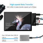 ROCKETEK SK-S5HL RJ45 + 2 x USB 3.0 + HDMI + Lettore di schede di memoria SD/TF HUB Adattatore HDMI 4K, SK-S5HL