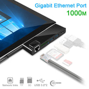 ROCKETEK SK-SH3L RJ45 + 2 x USB 3.0 + HDMI + Lettore di schede di memoria SD/TF HUB Adattatore HDMI 4K, SK-SH3L