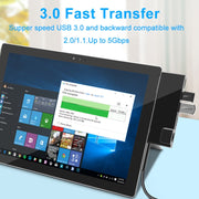 ROCKETEK SK-SH3L RJ45 + 2 x USB 3.0 + HDMI + Lettore di schede di memoria SD/TF HUB Adattatore HDMI 4K, SK-SH3L