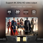 ROCKETEK HDMI01Y-2 Cavo HDMI connettore HDMI 2.0 4K 30Hz 3D HD placcato oro per tutti i dispositivi HDMI, lunghezza: 2 m