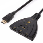 Adattatore per interruttore pigtail HDTV 4K x 2K con ingresso HDMI 3 in 1 Splitter HDMI, 1 in 3