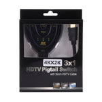 Adattatore per interruttore pigtail HDTV 4K x 2K con ingresso HDMI 3 in 1 Splitter HDMI, 1 in 3