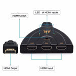 Adattatore per interruttore pigtail HDTV 4K x 2K con ingresso HDMI 3 in 1 Splitter HDMI, 1 in 3
