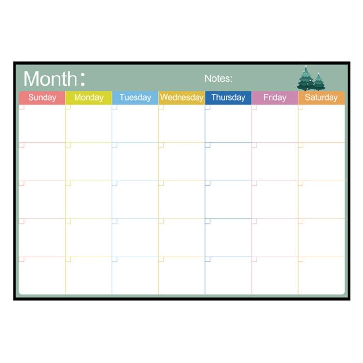 Agenda mensile magnetica Magnete da frigorifero Lavagna magnetica morbida in PET, dimensioni: 29,7 cm x 42 cm, Monthly Plan