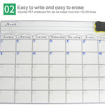 Agenda mensile magnetica Magnete da frigorifero Lavagna magnetica morbida in PET, dimensioni: 29,7 cm x 42 cm, Monthly Plan