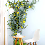Decorazione per finestra, parete di fondo, fiore artificiale, foglia di margherita, lunghezza: 1,75 m