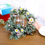 Decorazione per finestra, parete di fondo, fiore artificiale, foglia di margherita, lunghezza: 1,75 m