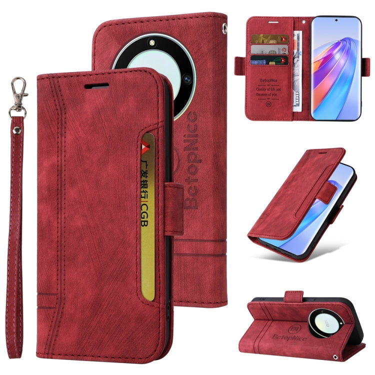 Per Honor X9a 5G / X40 5G / Magic5 Lite BETOPNICE Custodia in pelle con fibbia a doppio lato, For Honor X9a 5G / X40 5G / Magic5 Lite