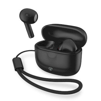 Fully Wireless Earphones | Bluetooth® | Maximum battery play time: 16 hrs | Touch Control | Charging houses | Wireless charging case | Built-in microphone | Voice control support | Black