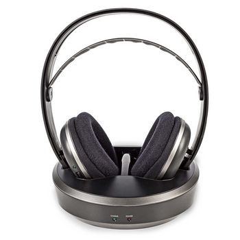 Wireless TV Headphones | RF | Over-Ear | Maximum battery play time: 11 hrs | 100 m | Digital Audio | Charging dock | Black / Silver