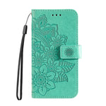 Per Huawei nova 11i / Maimang 20 5G / Enjoy 60 Pro Custodia per telefono in pelle goffrata con fiori a 7 petali