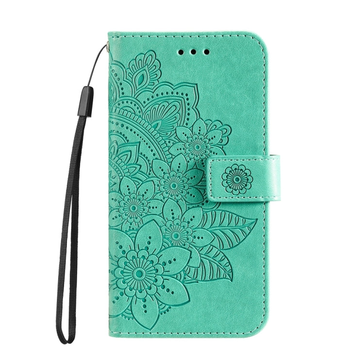 Per Huawei nova 11i / Maimang 20 5G / Enjoy 60 Pro Custodia per telefono in pelle goffrata con fiori a 7 petali
