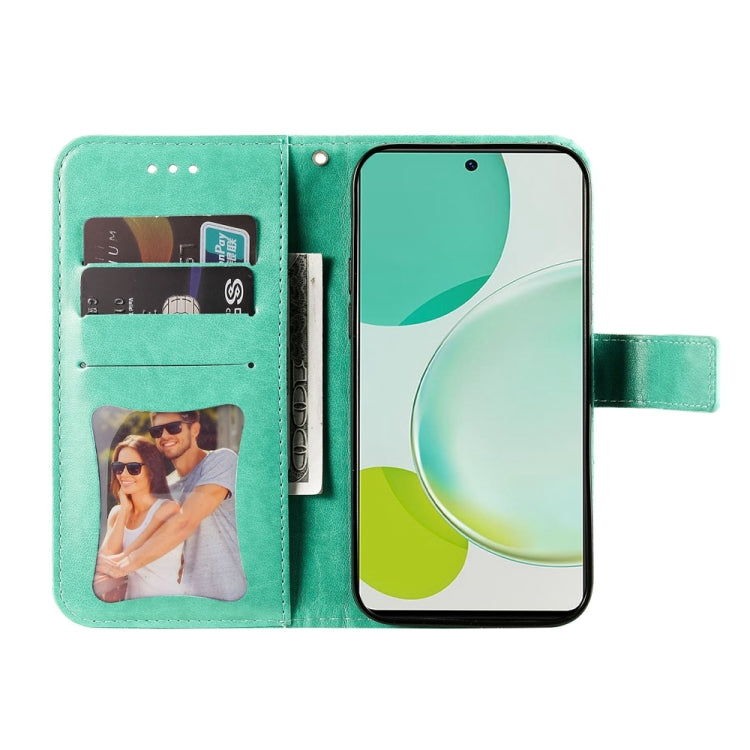Per Huawei nova 11i / Maimang 20 5G / Enjoy 60 Pro Custodia per telefono in pelle goffrata con fiori a 7 petali