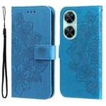 Per Huawei nova 11i / Maimang 20 5G / Enjoy 60 Pro Custodia per telefono in pelle goffrata con fiori a 7 petali