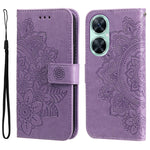 Per Huawei nova 11i / Maimang 20 5G / Enjoy 60 Pro Custodia per telefono in pelle goffrata con fiori a 7 petali