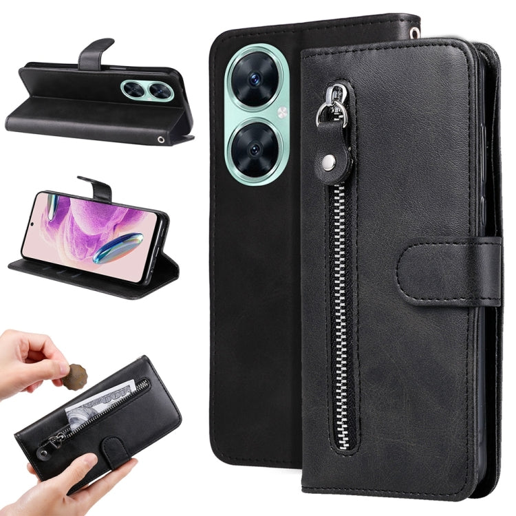 Per Huawei nova 11i / Maimang 20 5G / Enjoy 60 Pro Fashion Calf Texture Zipper Custodia in pelle per telefono, For Huawei nova 11i / Maimang 20 5G / Enjoy 60 Pro