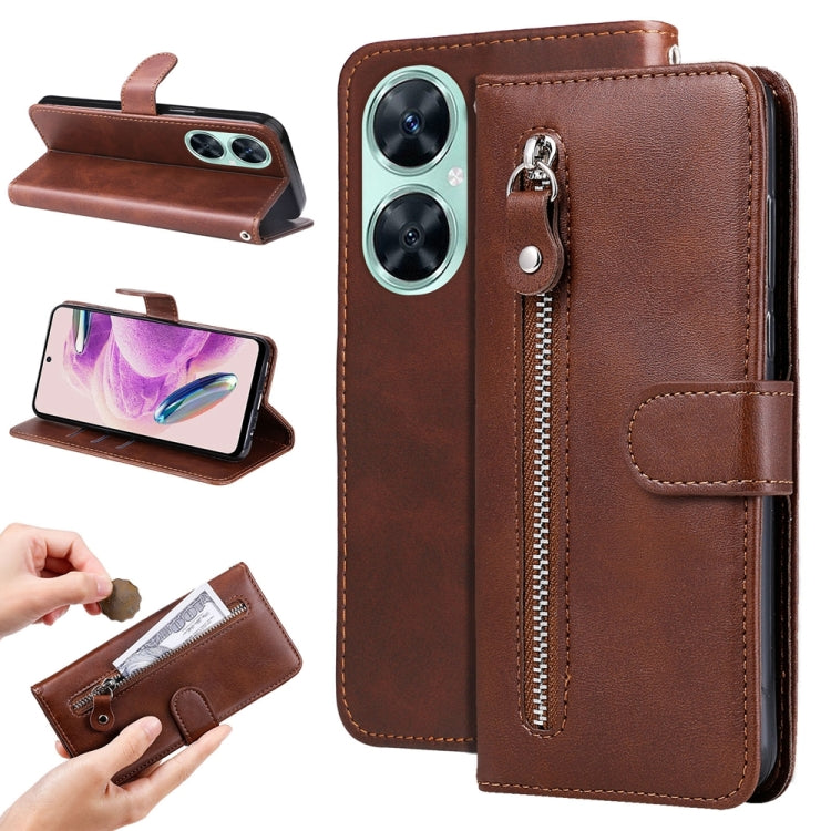 Per Huawei nova 11i / Maimang 20 5G / Enjoy 60 Pro Fashion Calf Texture Zipper Custodia in pelle per telefono, For Huawei nova 11i / Maimang 20 5G / Enjoy 60 Pro