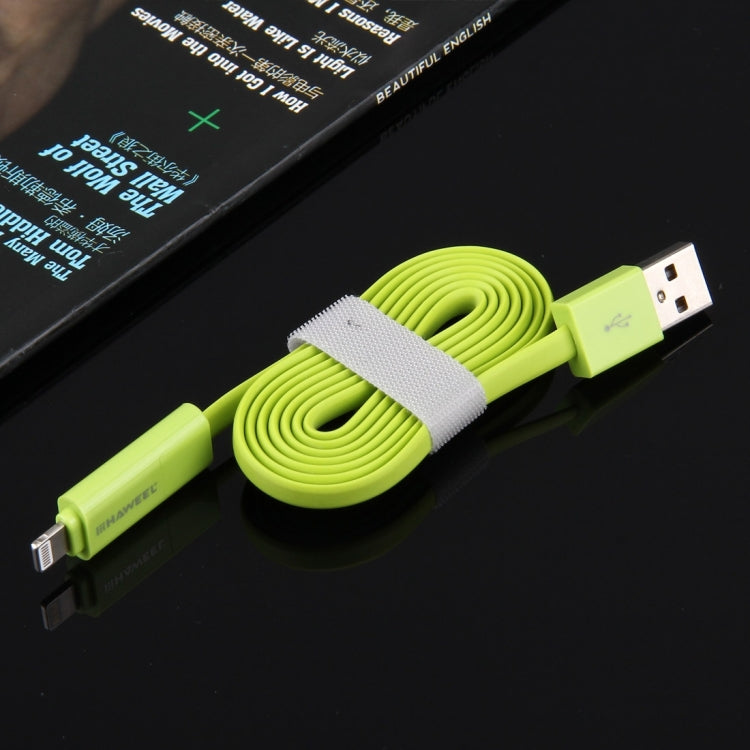 Cavo di ricarica per sincronizzazione dati HAWEEL da 1 m 2 in 1 Micro USB e 8 pin a USB, 2 in 1 Cable in two connectors, 2 in 1