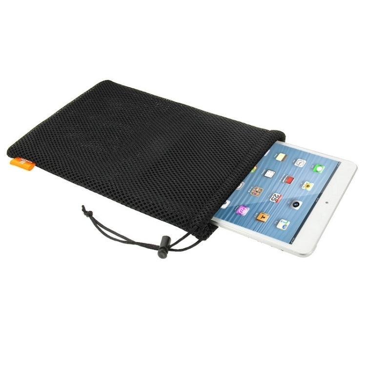 Borsa HAWEEL in nylon con coulisse in rete con cordino per tablet con schermo fino a 7,9 pollici, dimensioni: 24 cm x 16 cm