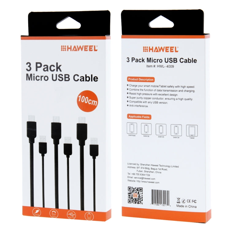 Kit 3 cavi micro USB a USB per smartphone compatibili