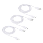 Set 3 cavi ricarica USB per smartphone compatibili