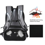 Zaino per laptop a doppia spalla in tela portatile pieghevole e rimovibile HAWEEL da 14 W, uscita USB: 5 V 2,1 A max