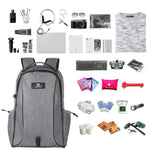 Zaino per laptop a doppia spalla in tela portatile pieghevole e rimovibile HAWEEL da 14 W, uscita USB: 5 V 2,1 A max