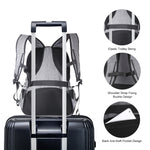 Zaino per laptop a doppia spalla in tela portatile pieghevole e rimovibile HAWEEL da 14 W, uscita USB: 5 V 2,1 A max