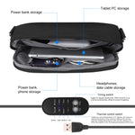 Borsa a tracolla piccola con scaldamani USB 31x21x4 cm