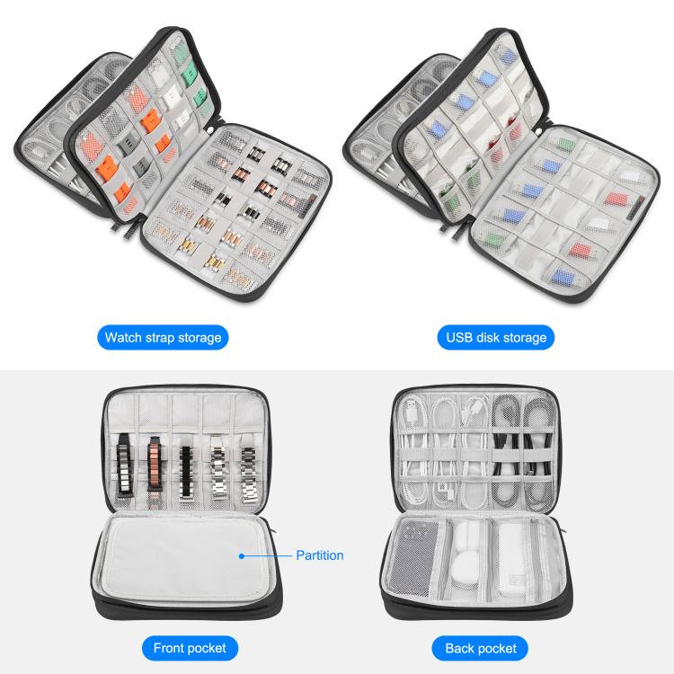 HAWEEL Watch Band Organizer Box Auricolari / U Disk / Custodia per cavo digitale, Watch Band Organizer, Size: L