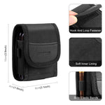 HAWEEL Flip Phone Borsa da cintura in tessuto di nylon con clip per il trasporto, Flip Phone in 7.0 inch